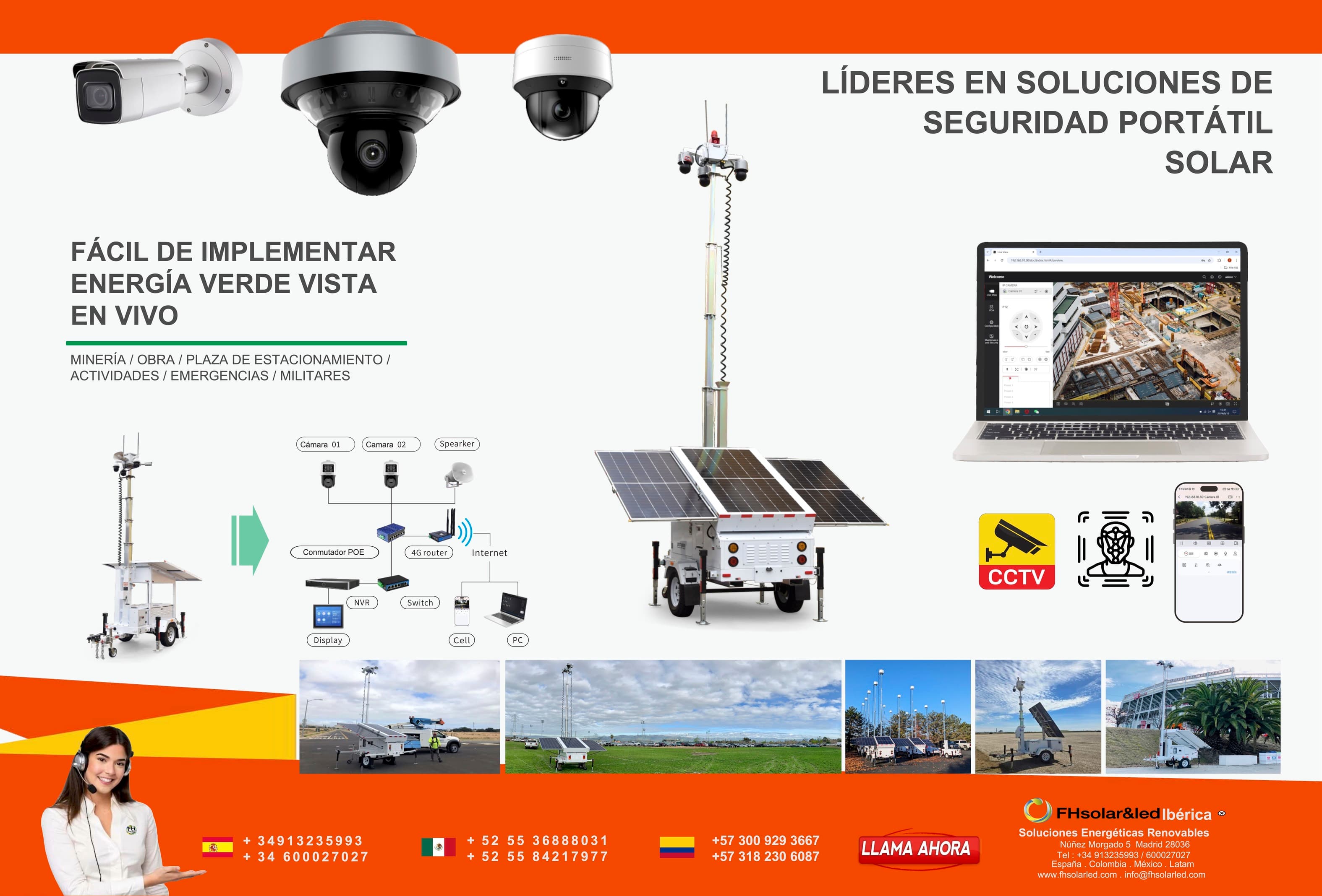 TORRES SOLARES DE VIDEOVIGILANCIA CCTV GREENPOWER