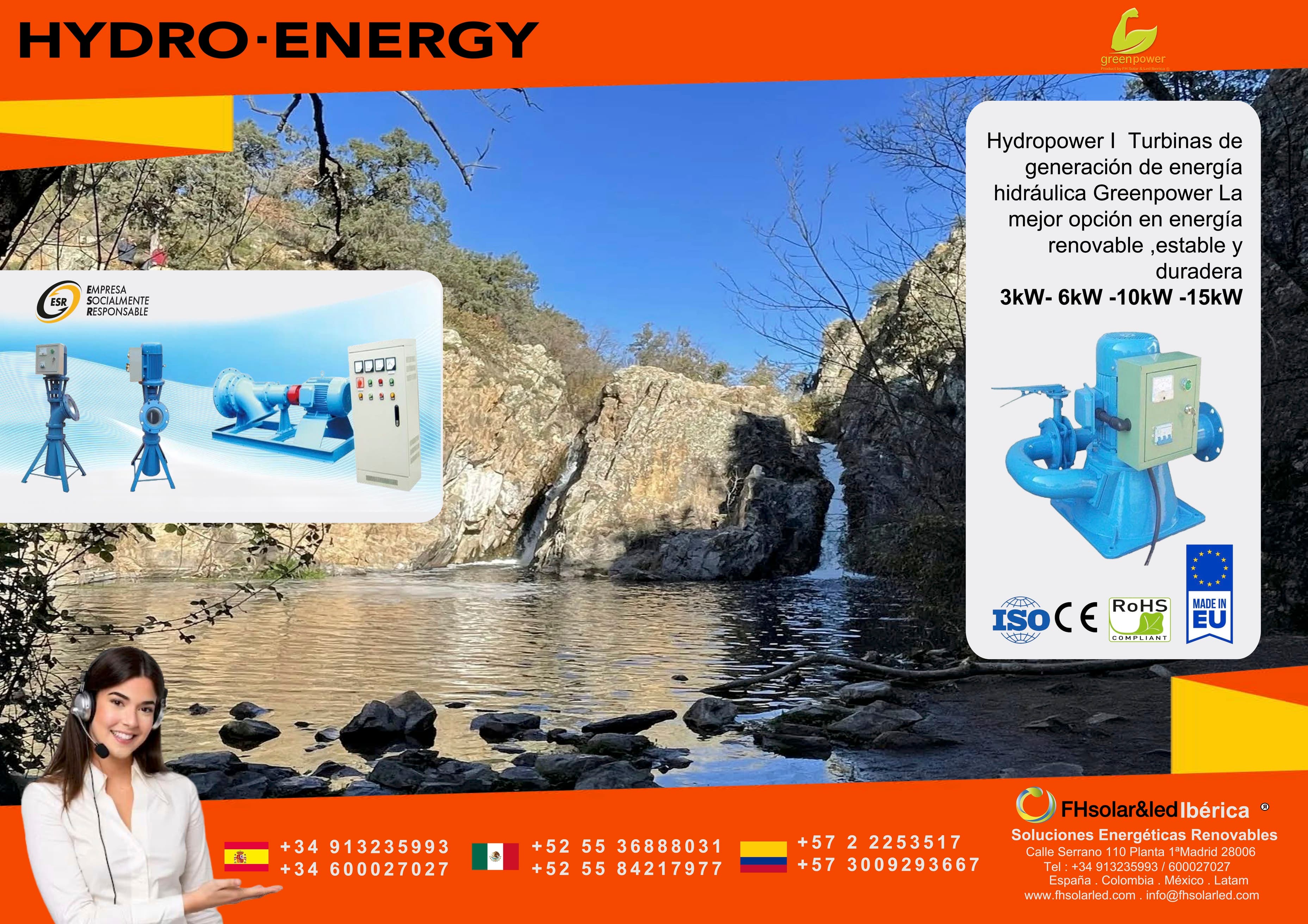 MINICENTRALES DE GENERACIÓN DE ENERGIA HIDRÁULICA GREENPOWER
